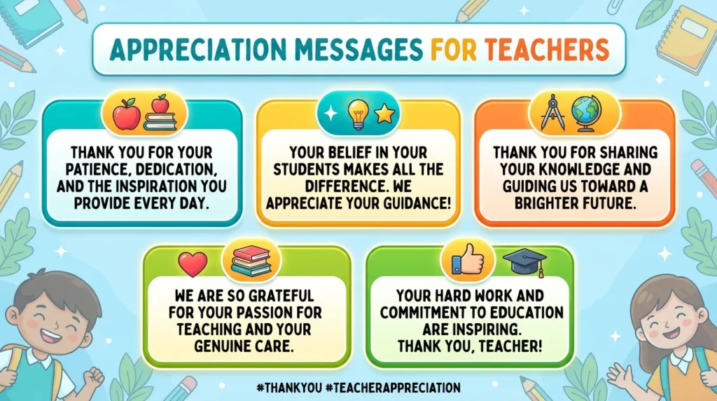 Appreciation Messages for Teachers