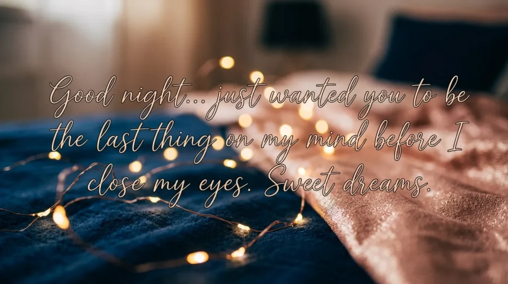 Good Night Cute Messages for Your Crush